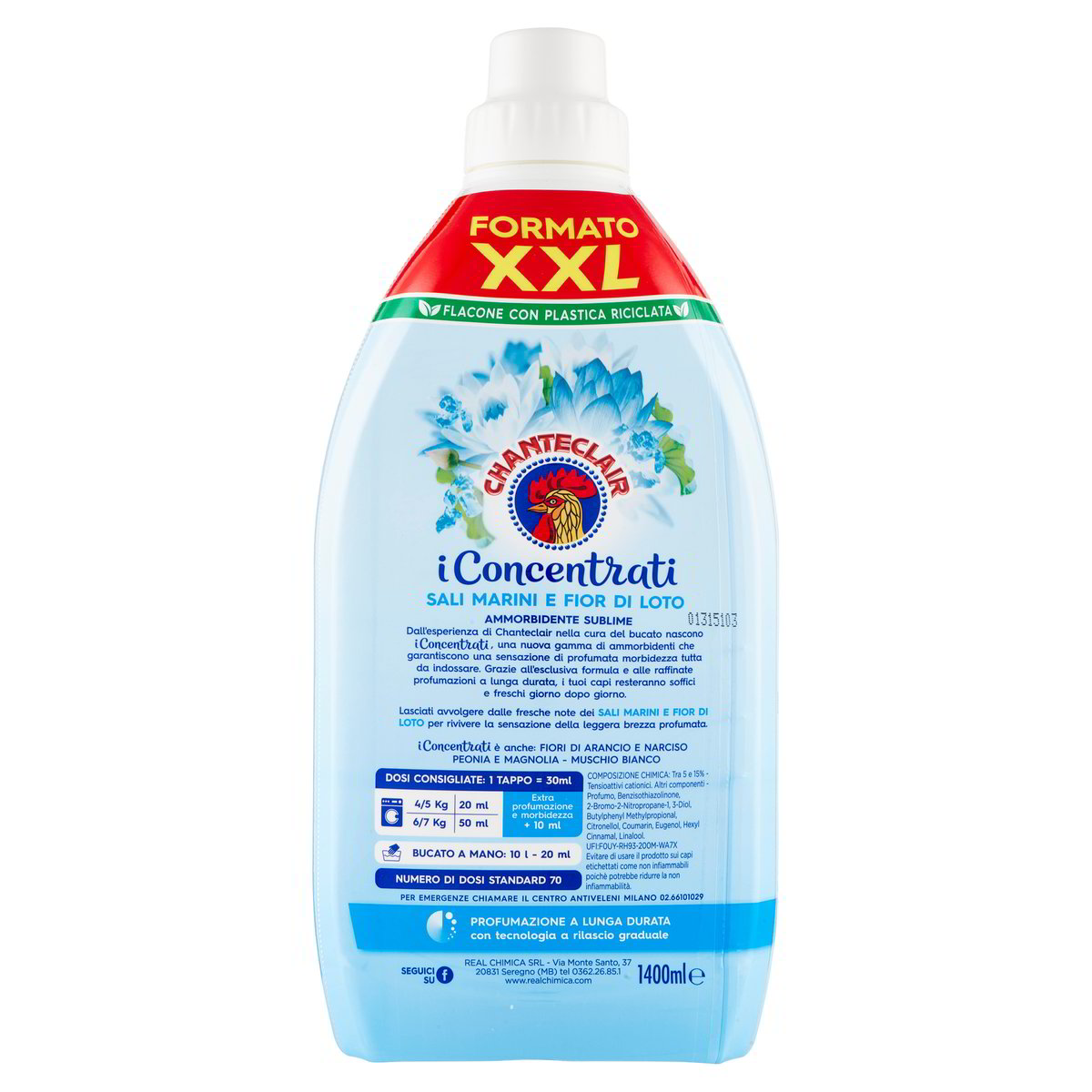 Balsam de rufe Concentrat, ChanteClair, Sare Marina si Floare de Lotus, 1.4L, 70 spalari