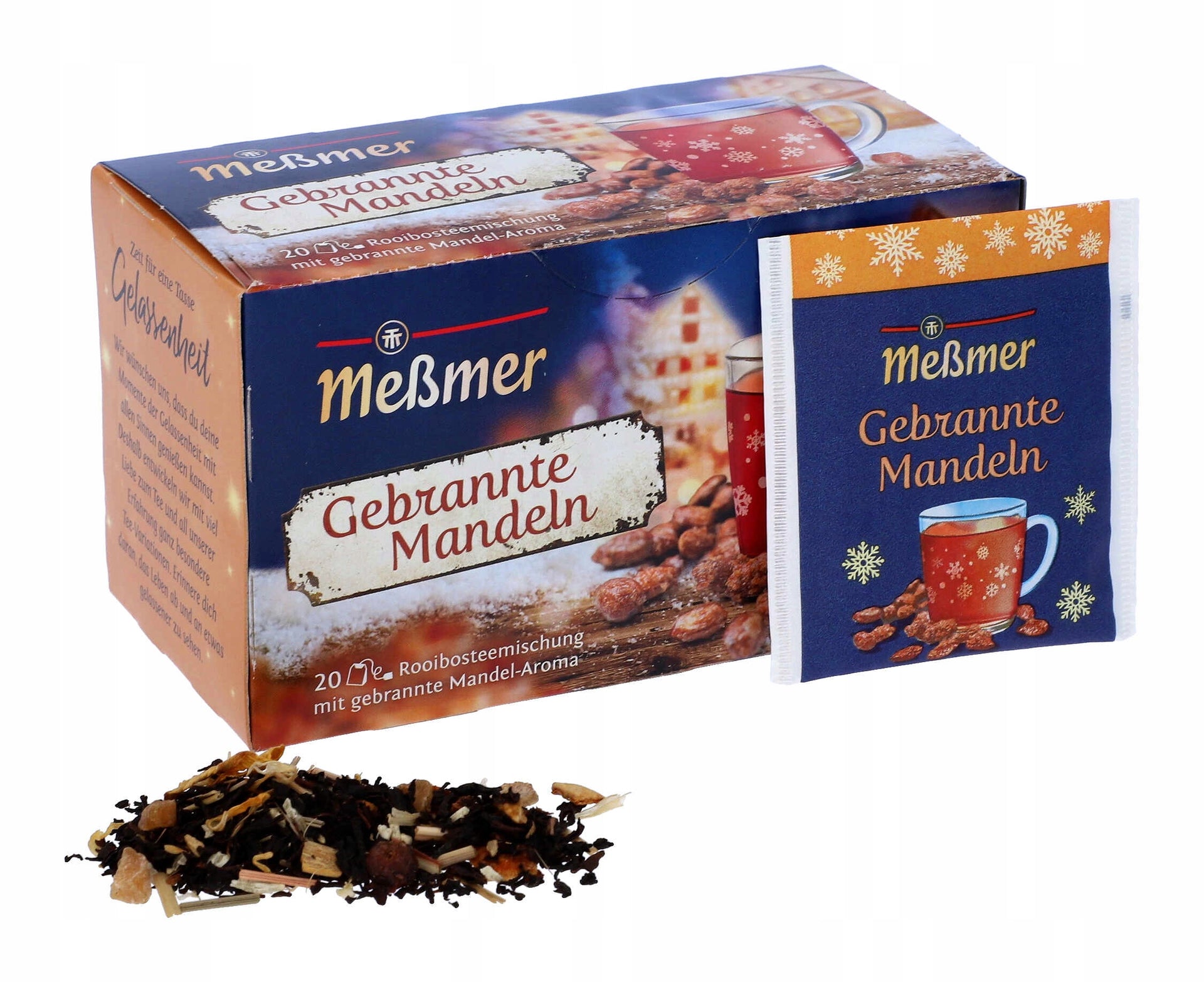 Ceai de iarna, Messmer, cu aroma de Migdale prajite si rooibos, 40g