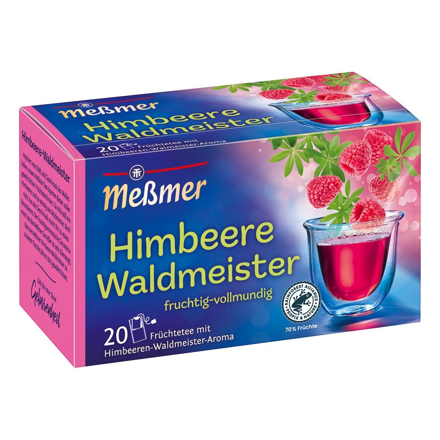 Ceai de fructe, Messmer, cu aromă de zmeură-asperă, 50g
