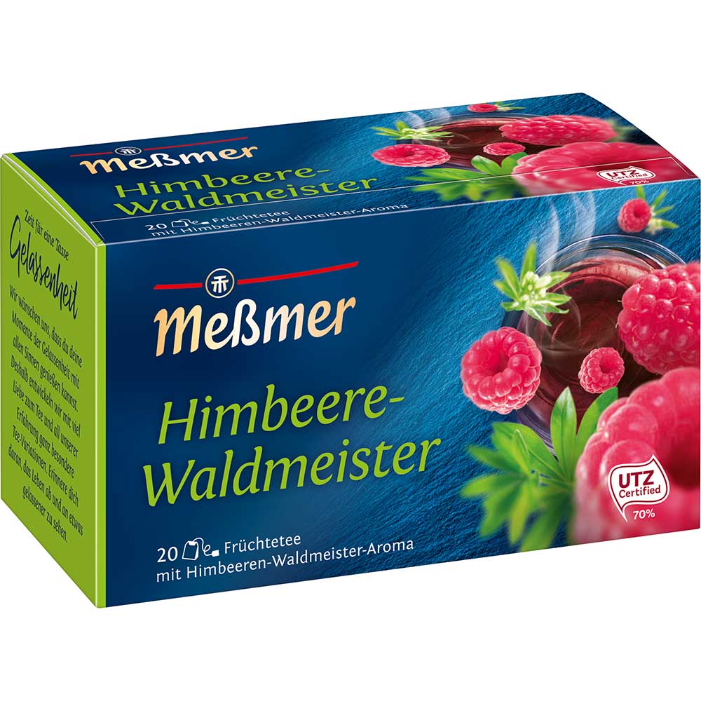 Ceai de fructe, Messmer, cu aromă de zmeură-asperă, 50g