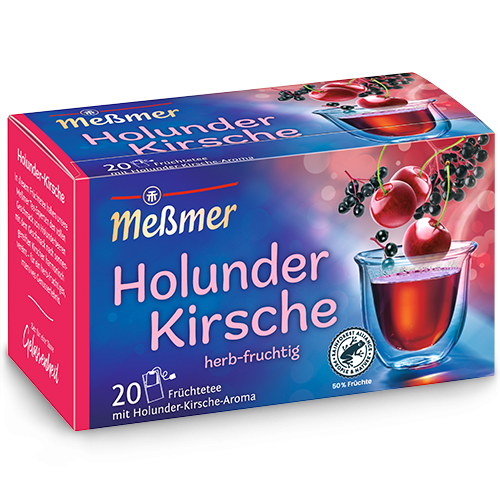 Ceai de fructe, Messmer, cu aroma de soc-cirese, 55g