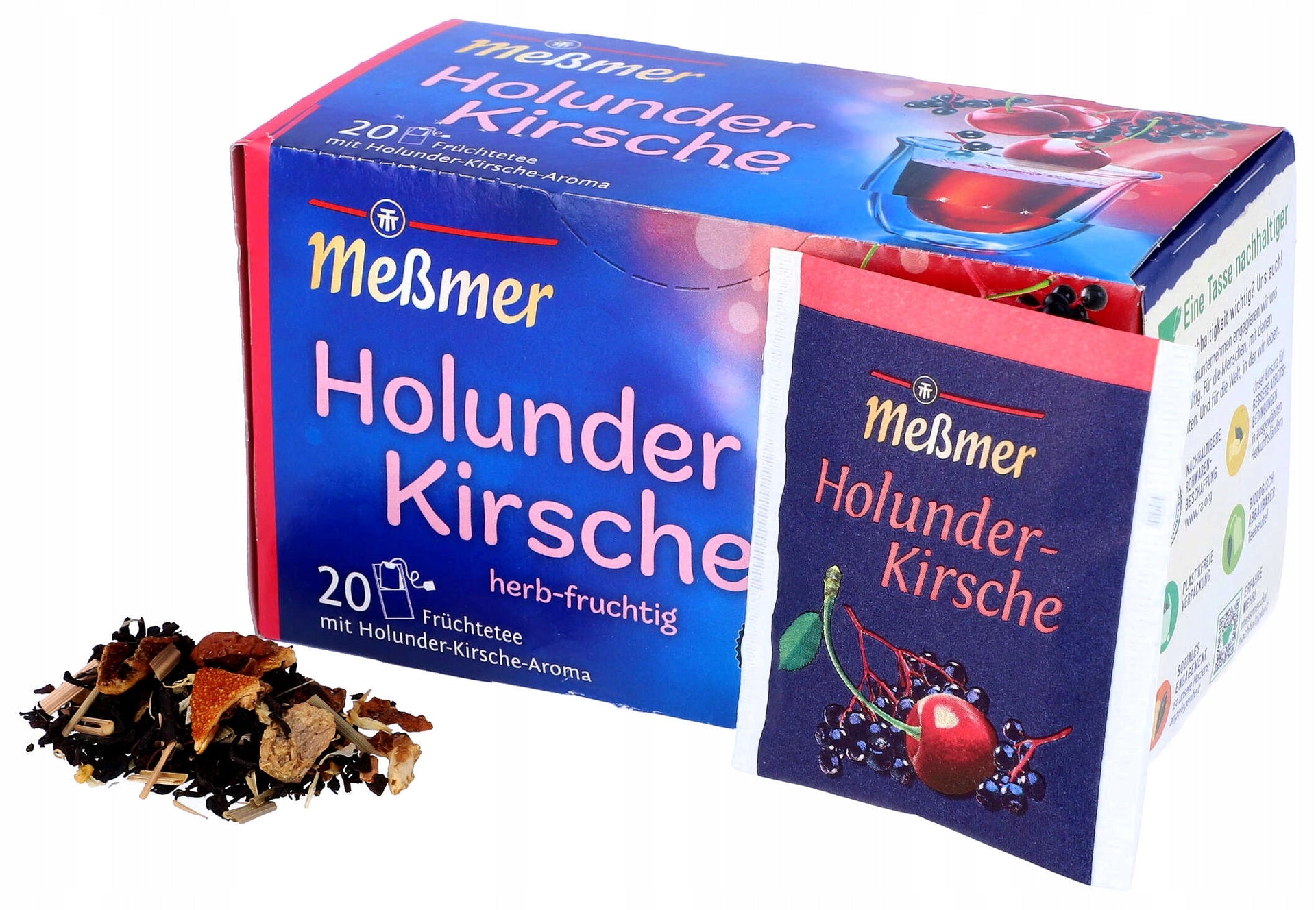 Ceai de fructe, Messmer, cu aroma de soc-cirese, 55g