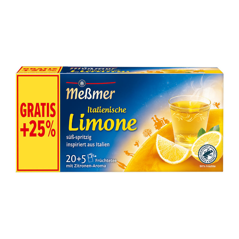 Ceai de fructe, Messmer, cu aroma de lamaie italiana, 62.5g