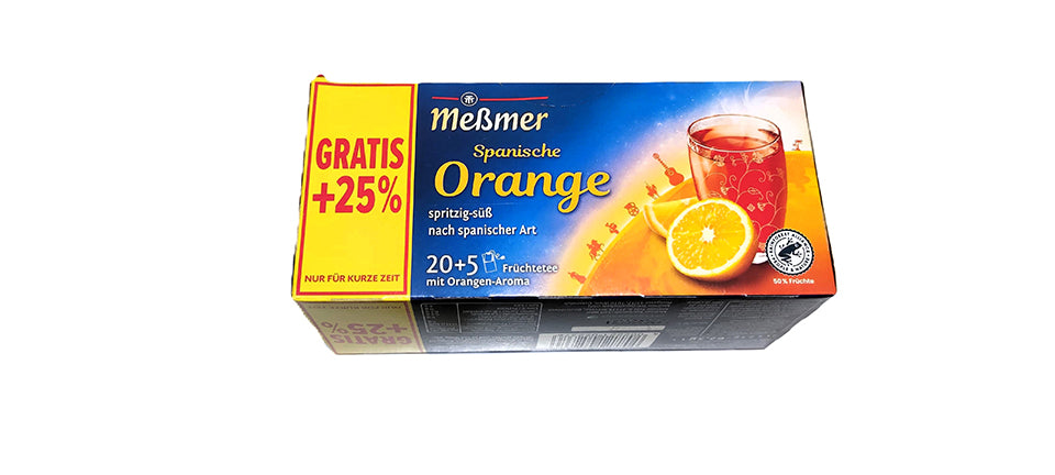 Ceai de fructe, Messmer, cu aroma de portocala spaniola, 62,5 g