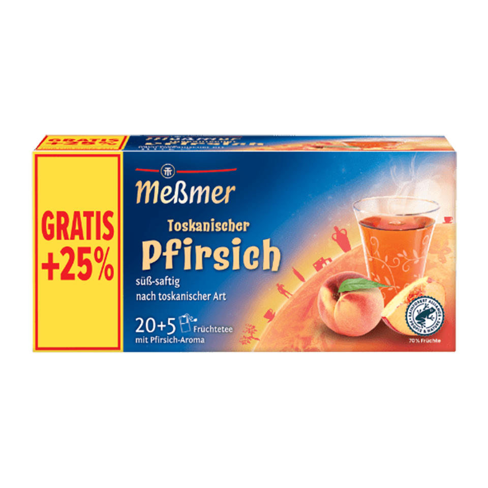 Ceai de fructe, Messmer, cu aroma de piersica toscana, 62,5g
