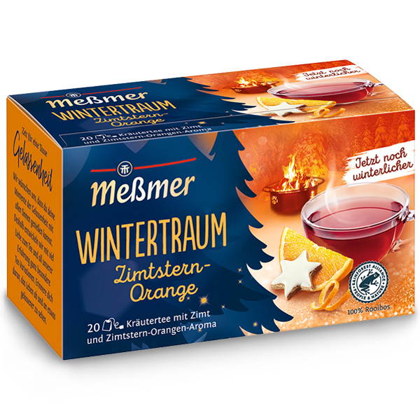 Ceai de iarna, Messmer, vis de iarna, cu aroma de plante, scortisoara si portocala stelata, 40g