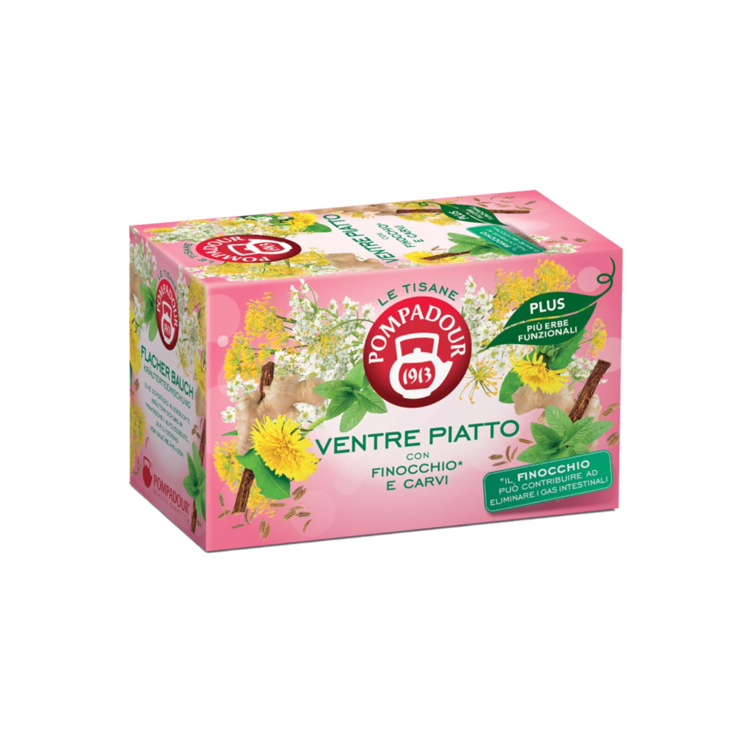 Ceai de plante, Pompadour, Stomac plat, Fenicul si Chimen, 39.6g