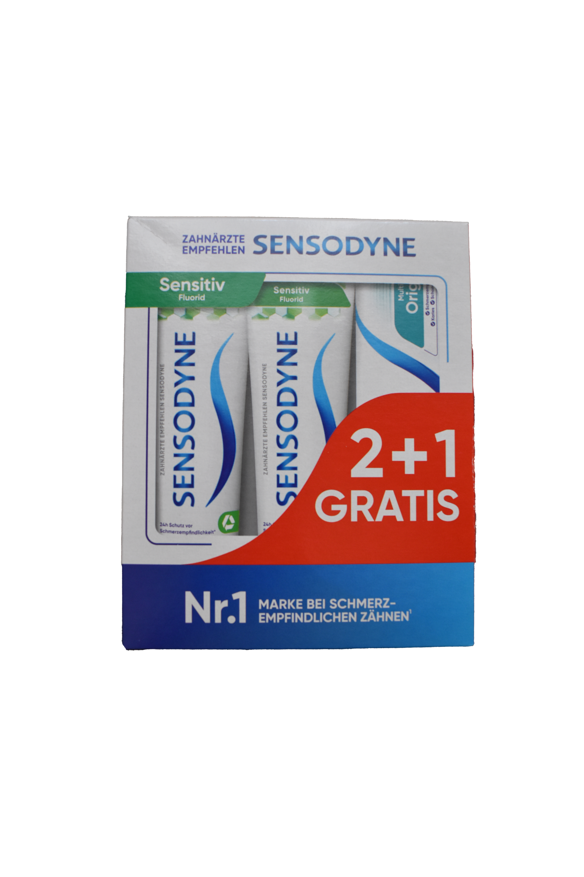 Set pasta de dinti Sensodyne Sensitiv Flourid 3x75ml