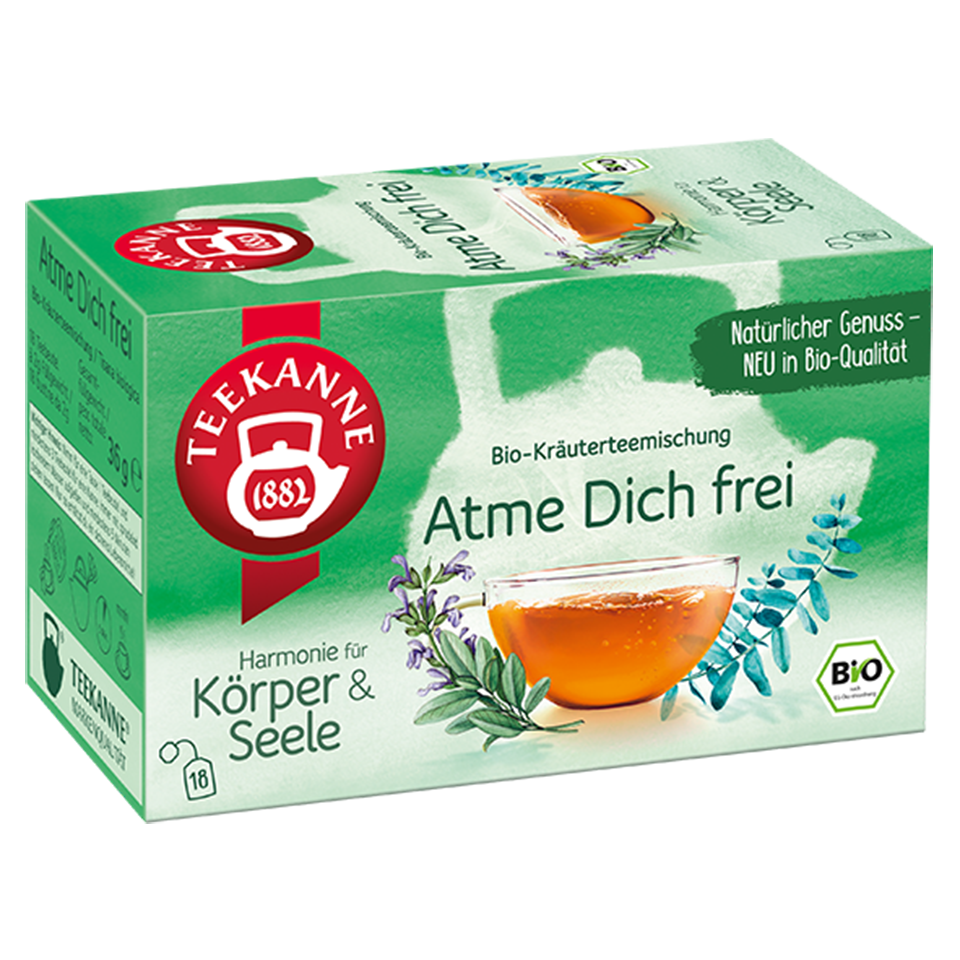 Ceai Teekanne Bio, Armonie pentru Corp si Suflet, Respirati Liber, 36g