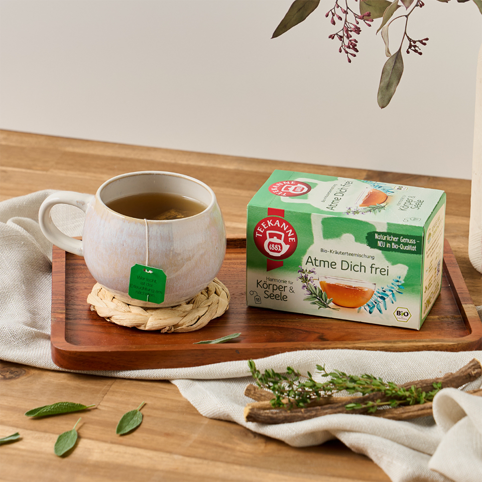 Ceai Teekanne Bio, Armonie pentru Corp si Suflet, Respirati Liber, 36g