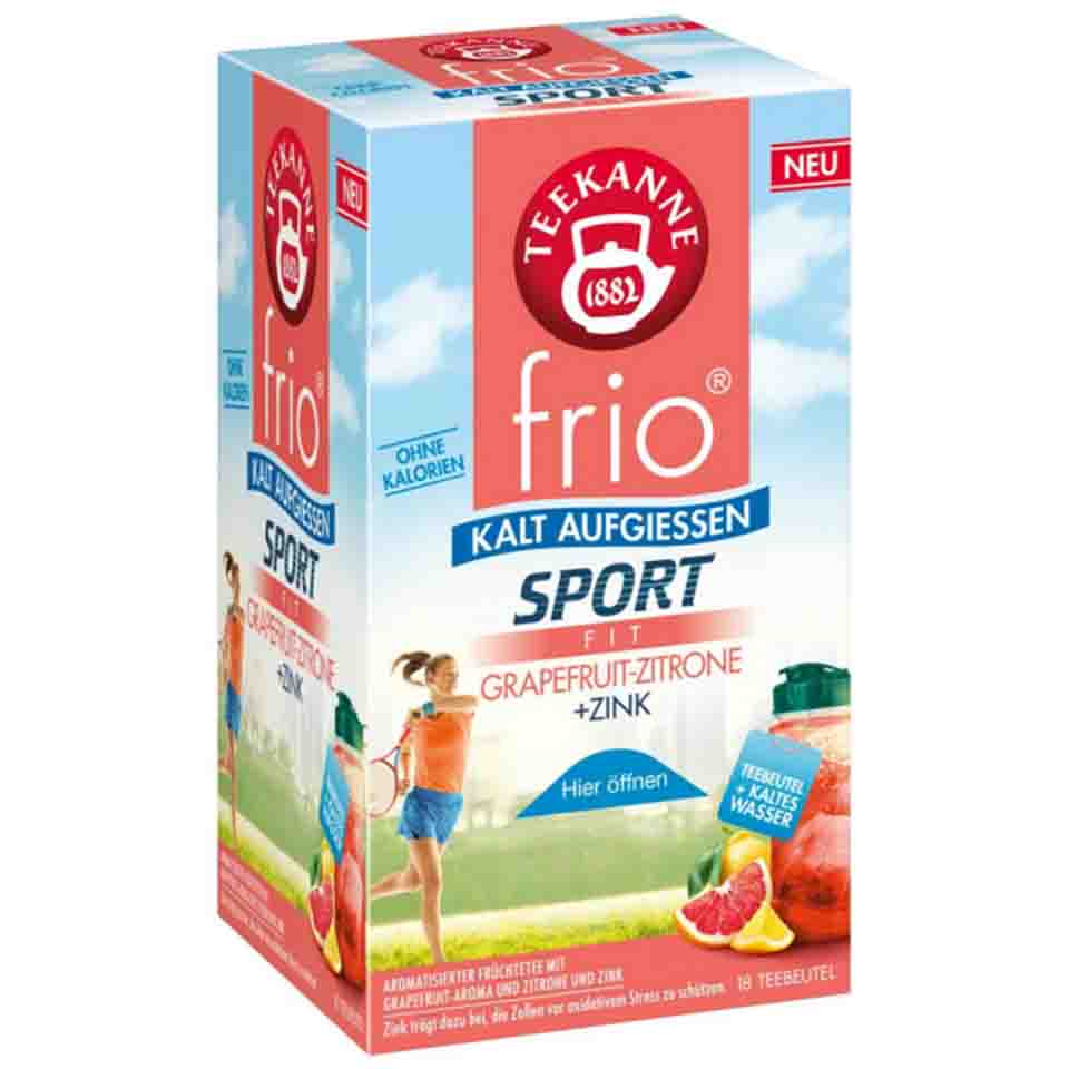 Ceai de fructe rece, Teekanne, Sport Fit, Grapefruit si Lamaie cu Zinc, 45g