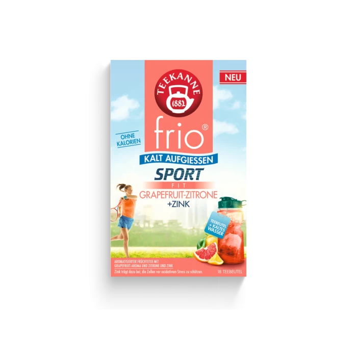 Ceai de fructe rece, Teekanne, Sport Fit, Grapefruit si Lamaie cu Zinc, 45g