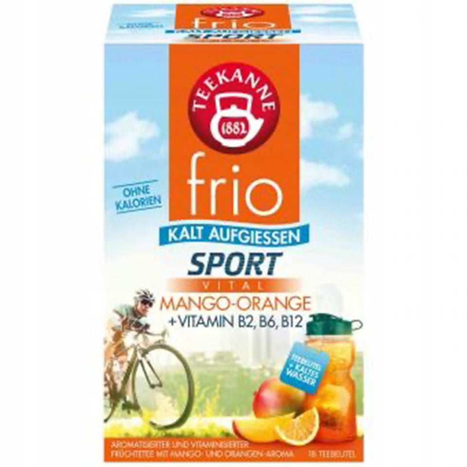 Ceai de fructe, TEEKANNE SPORT VITAL MANGO-ORANGE + VITAMIN B2, B6, B12 45g