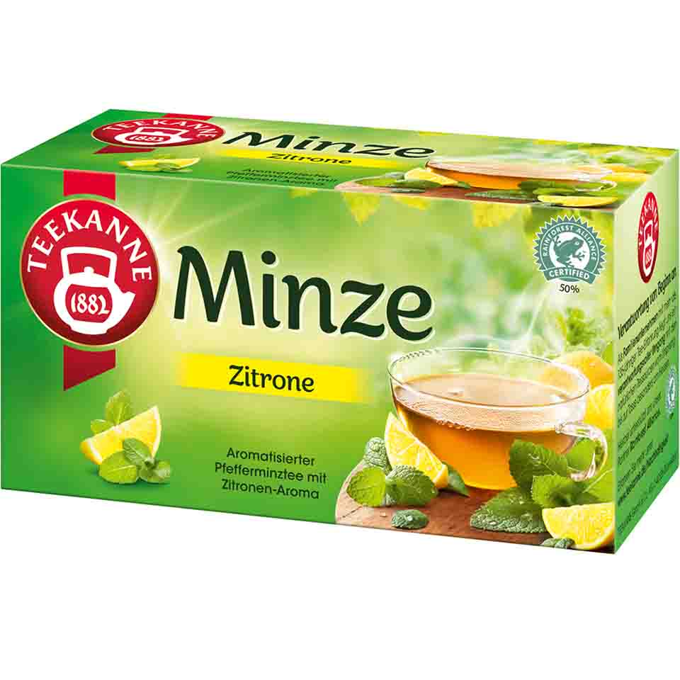Ceai de plante, TEEKANNE, cu aroma de menta si lamaie 30g