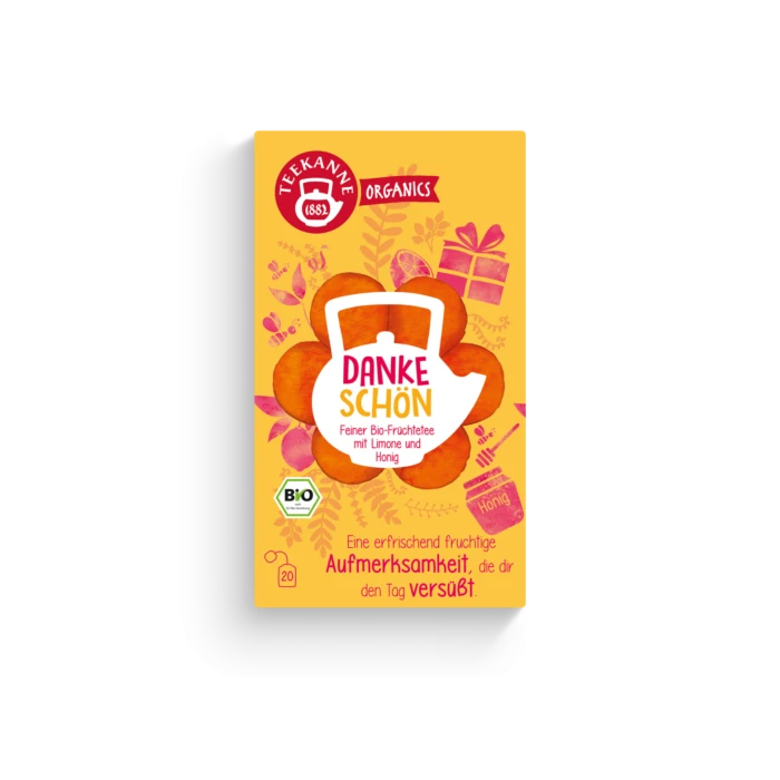 Ceai de fructe, Teekanne, Organic, Multumesc, cu aroma de lime si miere 45g