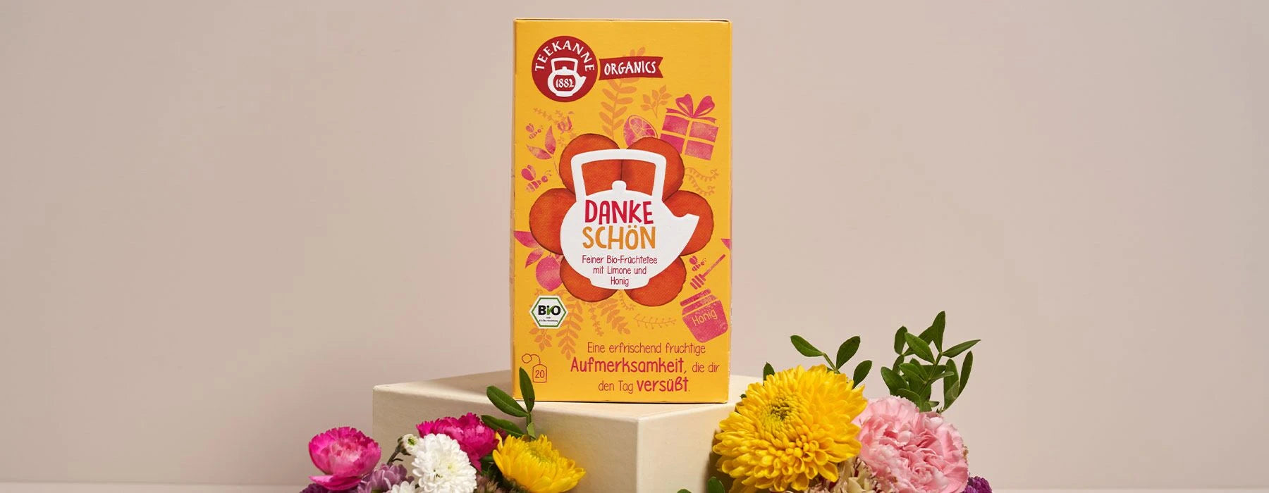 Ceai de fructe, Teekanne, Organic, Multumesc, cu aroma de lime si miere 45g