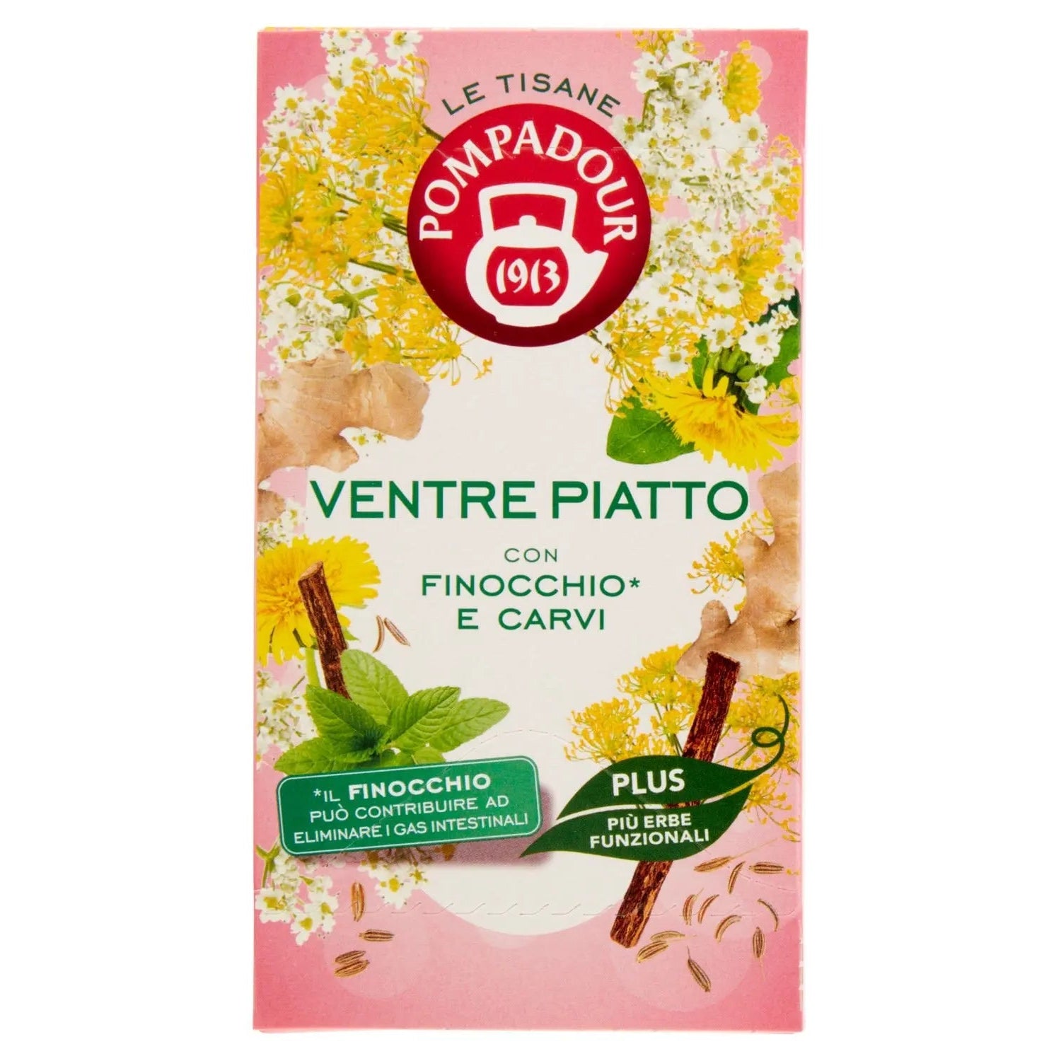 Ceai de plante, Pompadour, Stomac plat, Fenicul si Chimen, 39.6g